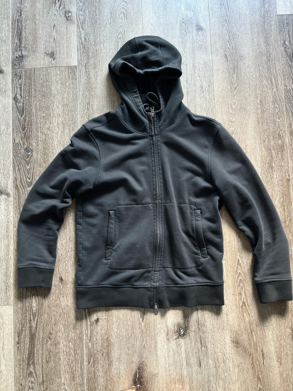 Banana Republic Black Full-Zip Windbreaker Hoodie